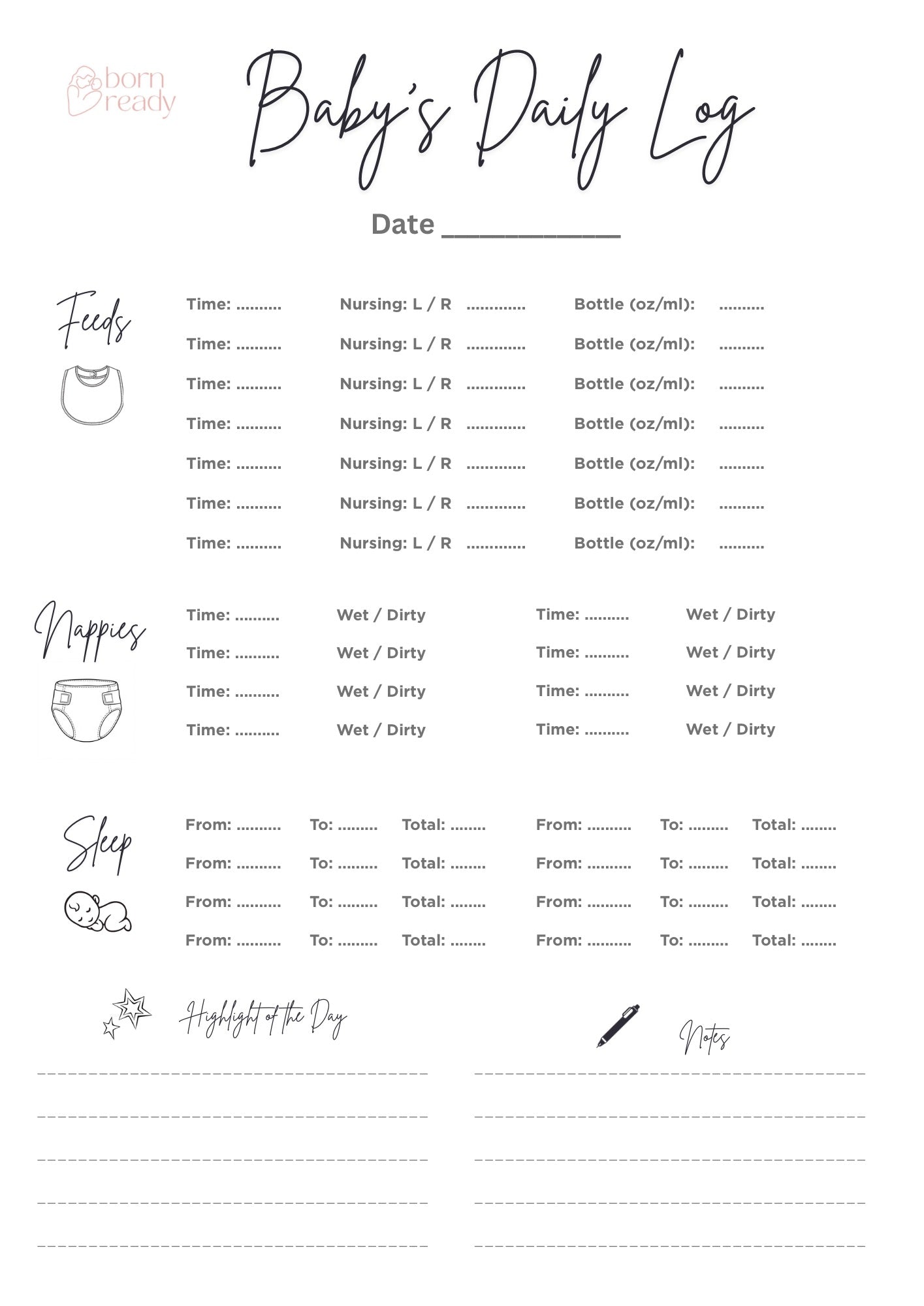 Baby Daily Log