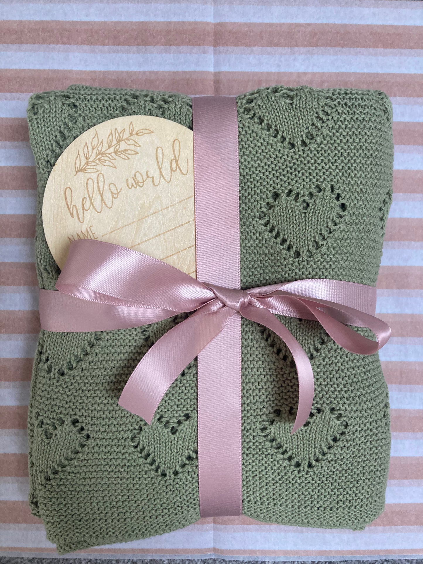 Hello World baby blanket
