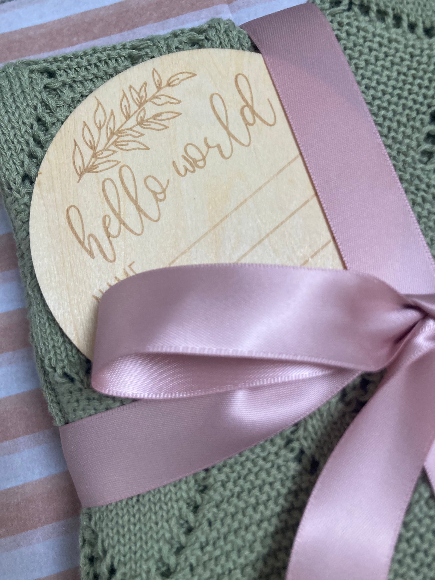 Hello World baby blanket