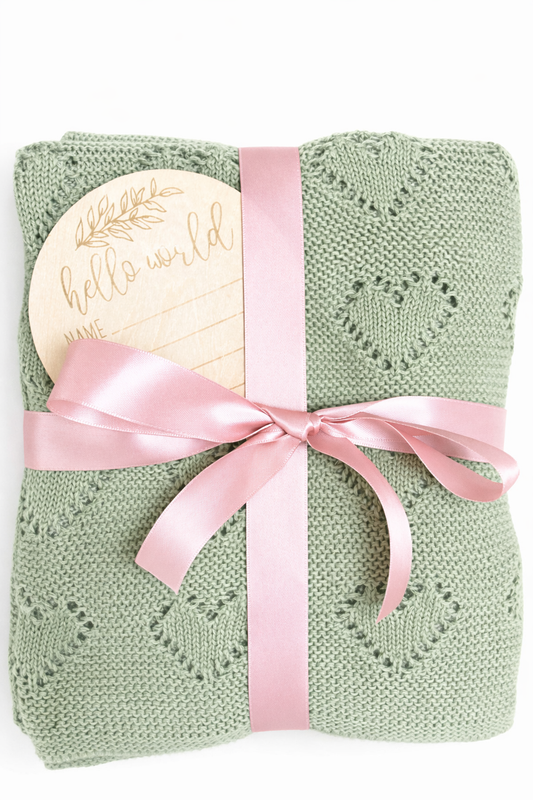 Hello World baby blanket